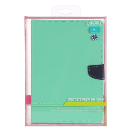 For iPad 10.2 GOOSPERY FANCY DIARY Cross Texture Leather Case with Card Slot & Holder & Wallet(Mint Green)-garmade.com
