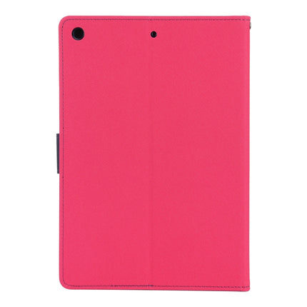 For iPad 10.2 GOOSPERY FANCY DIARY Cross Texture Leather Case with Card Slot & Holder & Wallet(Rose Red)-garmade.com