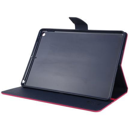 For iPad 10.2 GOOSPERY FANCY DIARY Cross Texture Leather Case with Card Slot & Holder & Wallet(Rose Red)-garmade.com
