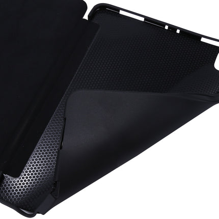 For iPad Pro 11 (2020) PC + PU Leather Tablet Case with Three-folding Holder(Black)-garmade.com