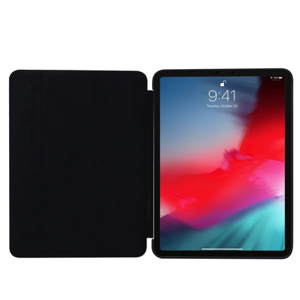 For iPad Pro 11 (2020) PC + PU Leather Tablet Case with Three-folding Holder(Black)-garmade.com