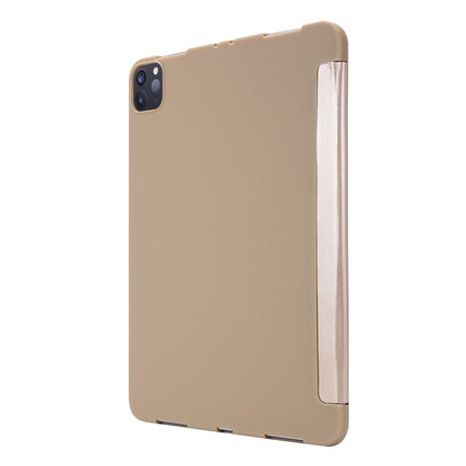 For iPad Pro 11 (2020) PC + PU Leather Tablet Case with Three-folding Holder(Champagne Gold)-garmade.com