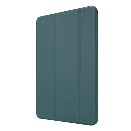 For iPad Pro 11 (2020) PC + PU Leather Tablet Case with Three-folding Holder(Dark Green)-garmade.com