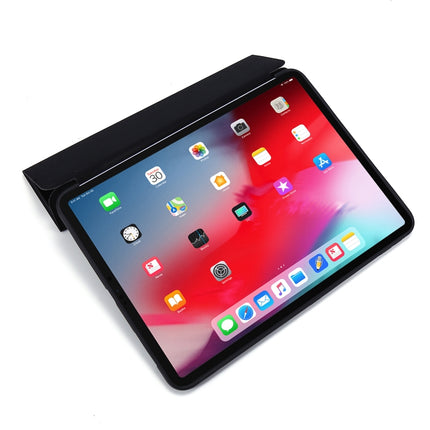 For iPad Pro 11 (2020) PC + PU Leather Tablet Case with Three-folding Holder(Navy Blue)-garmade.com