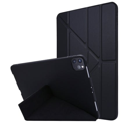 For iPad Pro 11 (2020) TPU Horizontal Deformation Flip Leather Tablet Case with Holder (Black)-garmade.com