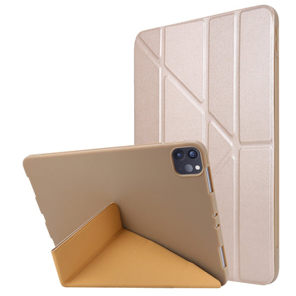 For iPad Pro 11 (2020) TPU Horizontal Deformation Flip Leather Tablet Case with Holder (Champagne Gold)-garmade.com