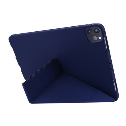 For iPad Pro 11 (2020) TPU Horizontal Deformation Flip Leather Tablet Case with Holder (Navy Blue)-garmade.com