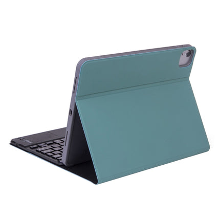 X-11BC Skin Plain Texture Detachable Bluetooth Keyboard Tablet Case for iPad Pro 11 inch 2020 / 2018, with Touchpad & Pen Slot(Dark Green)-garmade.com