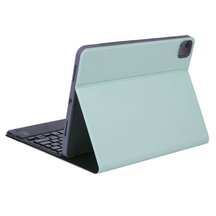 X-11BC Skin Plain Texture Detachable Bluetooth Keyboard Tablet Case for iPad Pro 11 inch 2020 / 2018, with Touchpad & Pen Slot (Green)-garmade.com