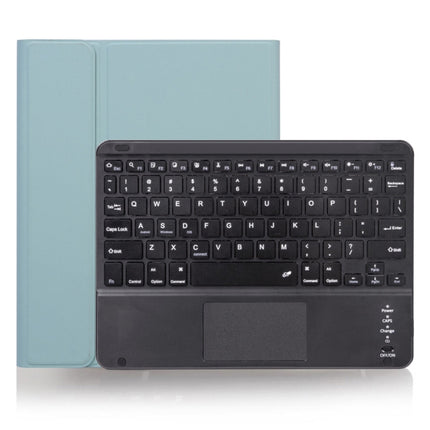 X-11BC Skin Plain Texture Detachable Bluetooth Keyboard Tablet Case for iPad Pro 11 inch 2020 / 2018, with Touchpad & Pen Slot (Green)-garmade.com