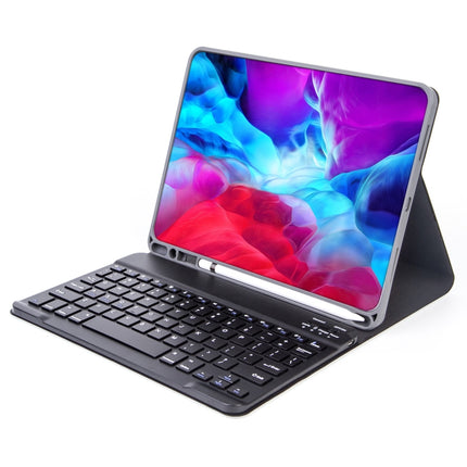 X-11B Skin Plain Texture Detachable Bluetooth Keyboard Tablet Case for iPad Pro 11 inch 2020 / 2018, with Pen Slot (Black)-garmade.com