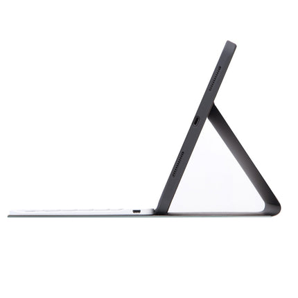 X-11B Skin Plain Texture Detachable Bluetooth Keyboard Tablet Case for iPad Pro 11 inch 2020 / 2018, with Pen Slot (Black)-garmade.com