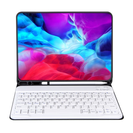 X-11B Skin Plain Texture Detachable Bluetooth Keyboard Tablet Case for iPad Pro 11 inch 2020 / 2018, with Pen Slot (Dark Green)-garmade.com
