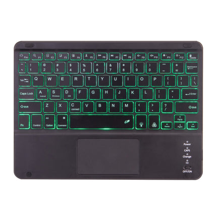 X-11BCS Skin Plain Texture Detachable Bluetooth Keyboard Tablet Case for iPad Pro 11 inch 2020 / 2018, with Touchpad & Pen Slot & Backlight (Black)-garmade.com