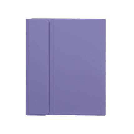 X-11BS Skin Plain Texture Detachable Bluetooth Keyboard Tablet Case for iPad Pro 11 inch 2020 / 2018, with Pen Slot & Backlight (Light Purple)-garmade.com