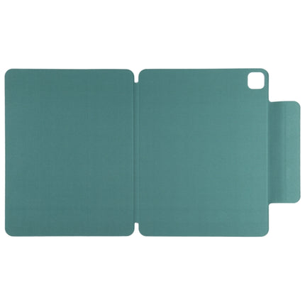 For iPad Pro 11 2022 / 2021 / 2020 / 2018 / Air 2020 10.9 Horizontal Flip Ultra-thin Fixed Buckle Magnetic PU Leather Tablet Case With Three-folding Holder & Sleep / Wake-up Function(Green)-garmade.com
