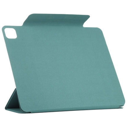 For iPad Pro 11 2022 / 2021 / 2020 / 2018 / Air 2020 10.9 Horizontal Flip Ultra-thin Fixed Buckle Magnetic PU Leather Tablet Case With Three-folding Holder & Sleep / Wake-up Function(Green)-garmade.com