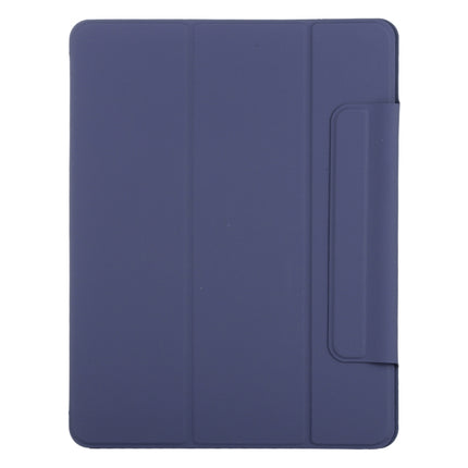 For iPad Pro 11 2022 / 2021 / 2020 / 2018 / Air 2020 10.9 Horizontal Flip Ultra-thin Fixed Buckle Magnetic PU Leather Tablet Case With Three-folding Holder & Sleep / Wake-up Function(Dark Blue)-garmade.com