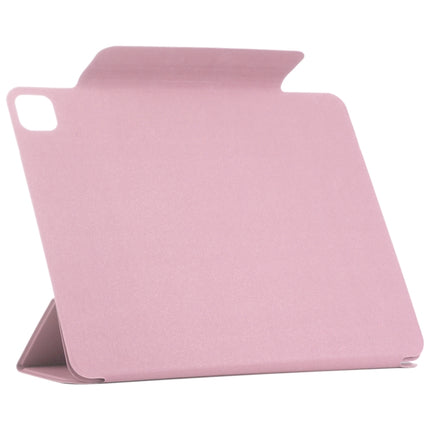 For iPad Pro 11 2022 / 2021 / 2020 / 2018 / Air 2020 10.9 Horizontal Flip Ultra-thin Fixed Buckle Magnetic PU Leather Tablet Case With Three-folding Holder & Sleep / Wake-up Function(Light Pink)-garmade.com