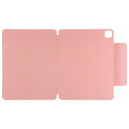 For iPad Pro 11 2022 / 2021 / 2020 / 2018 / Air 2020 10.9 Horizontal Flip Ultra-thin Fixed Buckle Magnetic PU Leather Tablet Case With Three-folding Holder & Sleep / Wake-up Function(Pink)-garmade.com