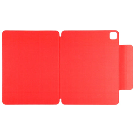 For iPad Pro 11 2022 / 2021 / 2020 / 2018 / Air 2020 10.9 Horizontal Flip Ultra-thin Fixed Buckle Magnetic PU Leather Tablet Case With Three-folding Holder & Sleep / Wake-up Function(Red)-garmade.com