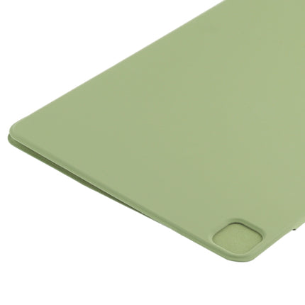 For iPad Pro 11 2022 / 2021 / 2020 / 2018 / Air 2020 10.9 Horizontal Flip Ultra-thin Fixed Buckle Magnetic PU Leather Tablet Case With Three-folding Holder & Sleep / Wake-up Function(Grass Green)-garmade.com