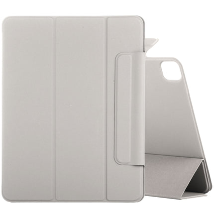 For iPad Pro 11 2022 / 2021 / 2020 / 2018 / Air 2020 10.9 Horizontal Flip Ultra-thin Fixed Buckle Magnetic PU Leather Tablet Case With Three-folding Holder & Sleep / Wake-up Function(Grey)-garmade.com