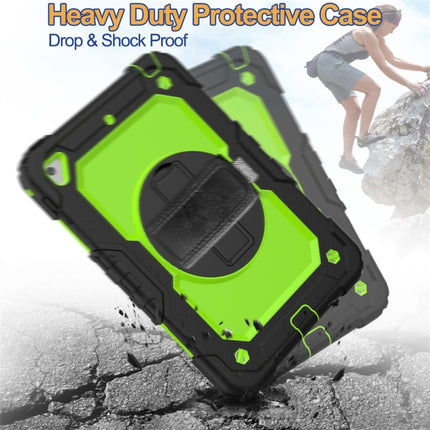 Shockproof Black Silica Gel + Colorful PC Protective Case for iPad Mini 2019 / Mini 4, with Holder & Shoulder Strap & Hand Strap & Pen Slot(Green)-garmade.com