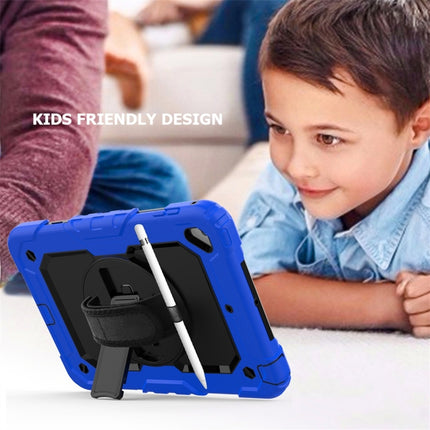 Shockproof Colorful Silica Gel + PC Protective Case for iPad Mini 2019 / Mini 4, with Holder & Shoulder Strap & Hand Strap & Pen Slot(Blue)-garmade.com