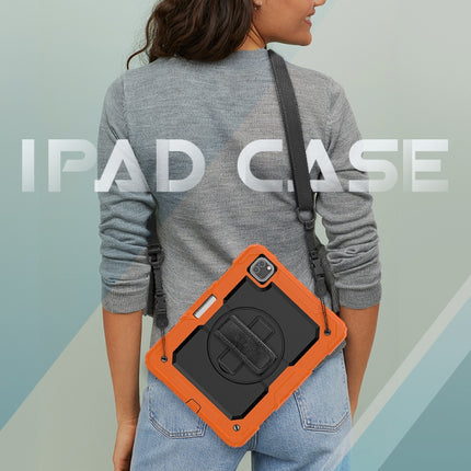 For iPad Pro 11 inch (2018) / Pro 11 inch (2020) Shockproof Colorful Silica Gel + PC Protective Tablet Case with Holder & Shoulder Strap & Hand Strap & Pen Slot(Orange)-garmade.com