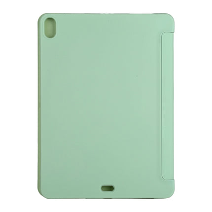Millet Texture PU+ Silicone Full Coverage Leather Case with Multi-folding Holder for iPad Air (2020) 10.9 inch (Green)-garmade.com