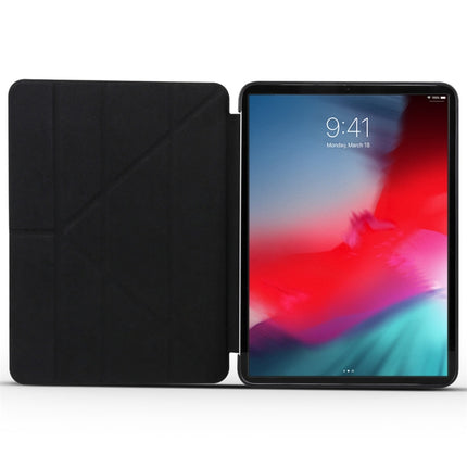 Millet Texture PU+ Silica Gel Full Coverage Leather Case for iPad Air (2019) / iPad Pro 10.5 inch, with Multi-folding Holder(Black)-garmade.com