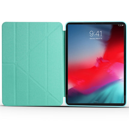 Millet Texture PU+ Silica Gel Full Coverage Leather Case for iPad Air (2019) / iPad Pro 10.5 inch, with Multi-folding Holder(Green)-garmade.com