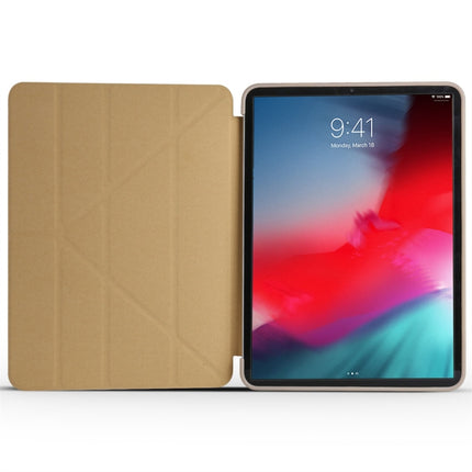 Millet Texture PU+ Silica Gel Full Coverage Leather Case for iPad Air (2019) / iPad Pro 10.5 inch, with Multi-folding Holder(Gold)-garmade.com