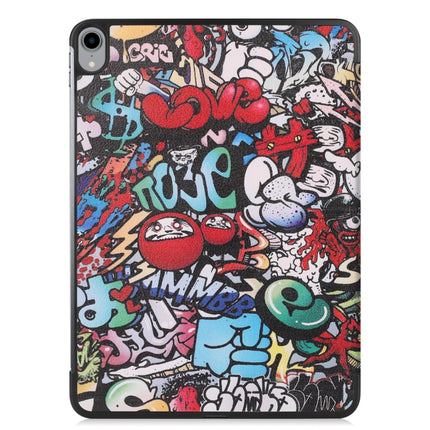 Horizontal Flip Graffiti Pattern Colored Painted Leather Case for iPad Pro 11 inch (2018), with Three-folding Holder & Wake-up / Sleep Function-garmade.com