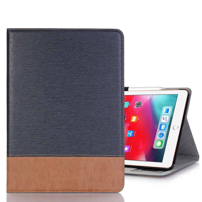 Cross Texture Horizontal Flip PU Leather Case for iPad Pro 11 inch (2018), with Holder & Card Slots & Wallet(Dark Blue)-garmade.com
