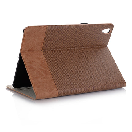 Cross Texture Horizontal Flip PU Leather Case for iPad Pro 11 inch (2018), with Holder & Card Slots & Wallet(Brown)-garmade.com