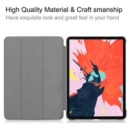 Custer Texture Horizontal Flip PU Leather Case for iPad Pro 12.9 inch (2018), with Three-folding Holder & Sleep / Wake-up Function(Red)-garmade.com