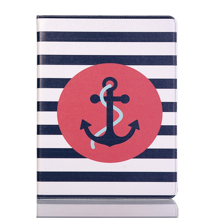Ship Anchor Pattern Horizontal Flip Leather Case for iPad Pro 11 inch (2018),with Card Slots & Holder & Wallet & Photo Frame & Pen slot-garmade.com