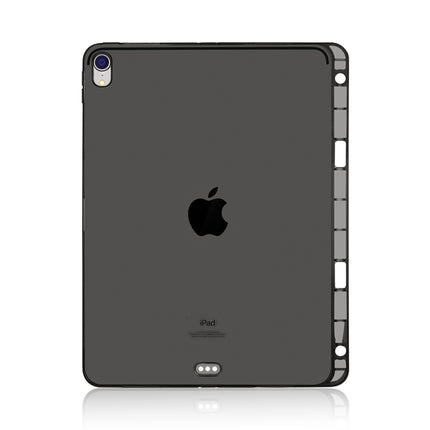 Highly Transparent TPU Soft Protective Case for iPad Pro 12.9 inch (2018), with Pen Slot (Black)-garmade.com