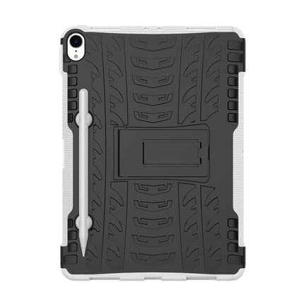 Tire Texture TPU+PC Shockproof Case for iPad Pro 11 inch (2018), with Holder & Pen Slot (White)-garmade.com