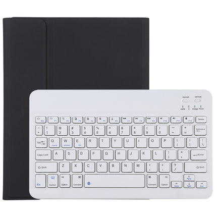 TG11B Detachable Bluetooth White Keyboard + Microfiber Leather Tablet Case for iPad Pro 11 inch (2020), with Pen Slot & Holder (Black)-garmade.com