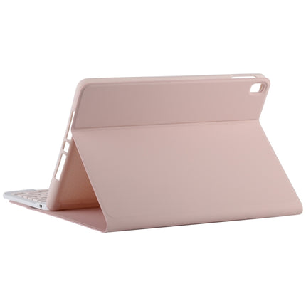 TG11B Detachable Bluetooth Pink Keyboard + Microfiber Leather Tablet Case for iPad Pro 11 inch (2020), with Pen Slot & Holder (Pink)-garmade.com