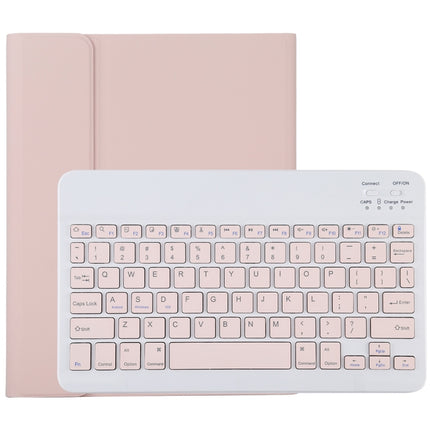 TG11B Detachable Bluetooth Pink Keyboard + Microfiber Leather Tablet Case for iPad Pro 11 inch (2020), with Pen Slot & Holder (Pink)-garmade.com