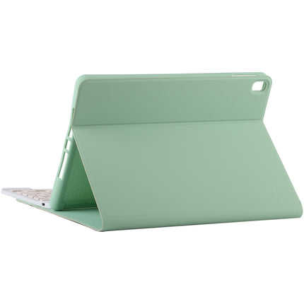 TG11B Detachable Bluetooth Pink Keyboard + Microfiber Leather Tablet Case for iPad Pro 11 inch (2020), with Pen Slot & Holder (Green)-garmade.com