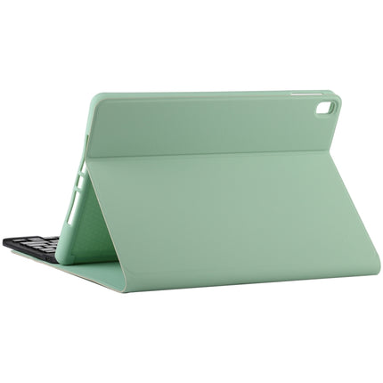TG11B Detachable Bluetooth Black Keyboard + Microfiber Leather Tablet Case for iPad Pro 11 inch (2020), with Pen Slot & Holder (Green)-garmade.com