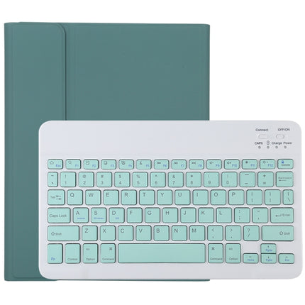 TG11B Detachable Bluetooth Green Keyboard + Microfiber Leather Tablet Case for iPad Pro 11 inch (2020), with Pen Slot & Holder (Dark Green)-garmade.com