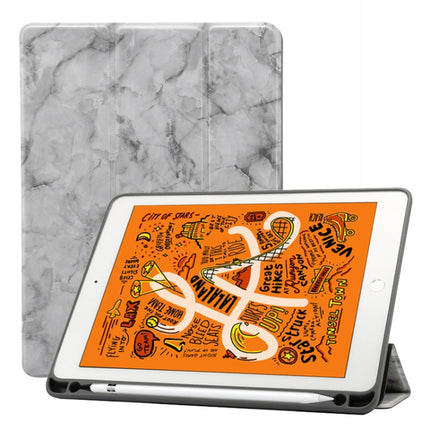 Marble Texture Pattern Horizontal Flip Leather Case for iPad Air 2019 10.5 inch, with Three-folding Holder & Pen Slot & Sleep / Wake-up Function (Grey)-garmade.com