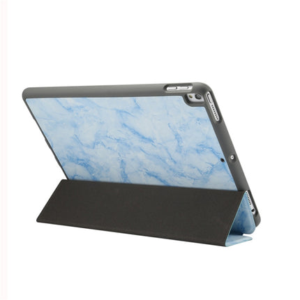 Marble Texture Pattern Horizontal Flip Leather Case for iPad Air 2019 10.5 inch, with Three-folding Holder & Pen Slot & Sleep / Wake-up Function (Blue)-garmade.com