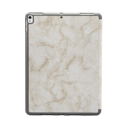 Marble Texture Pattern Horizontal Flip Leather Case for iPad Air 2019 10.5 inch, with Three-folding Holder & Pen Slot & Sleep / Wake-up Function (White)-garmade.com